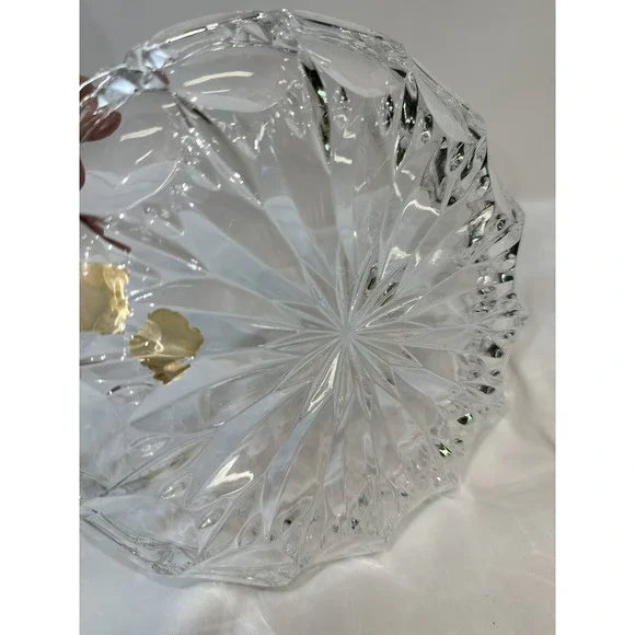 Beyer Bleikristall‎ 24% Lead Crystal 8 1/2"  Crystal Bowl W.Germany - Picture 3 of 7